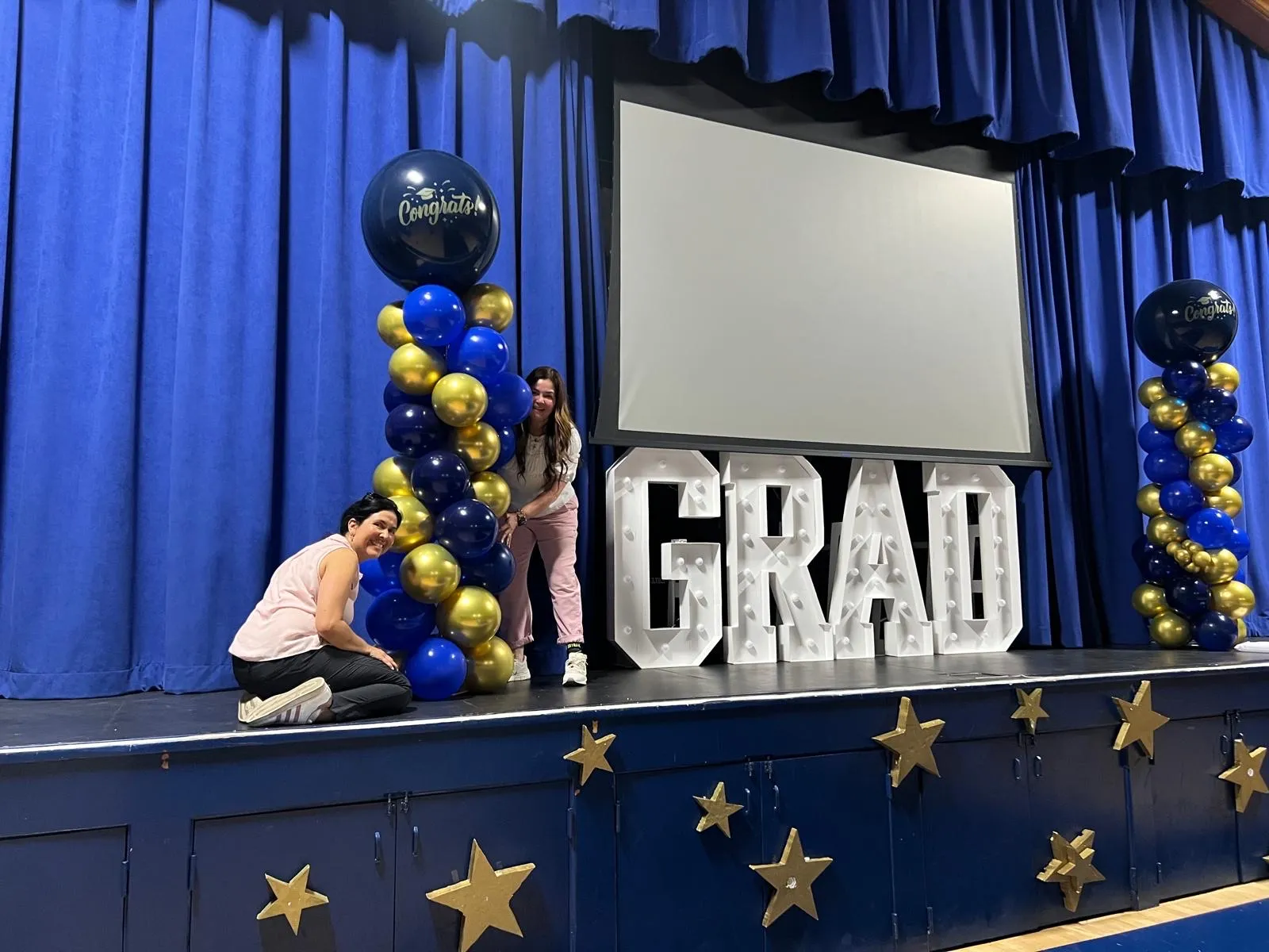 Behind the scenes — the Memories team preparing an event