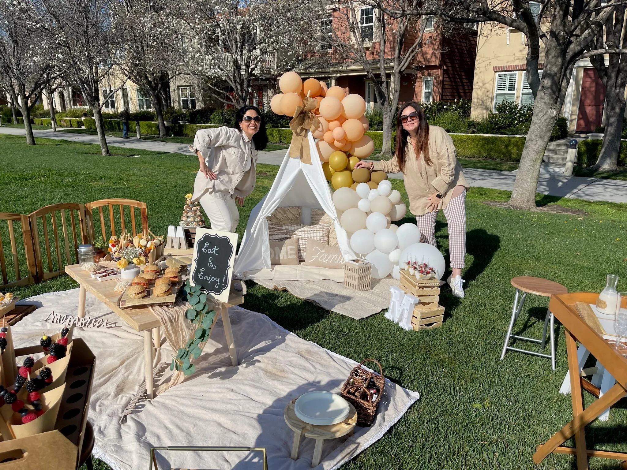 Behind the scenes — the Memories team preparing an event