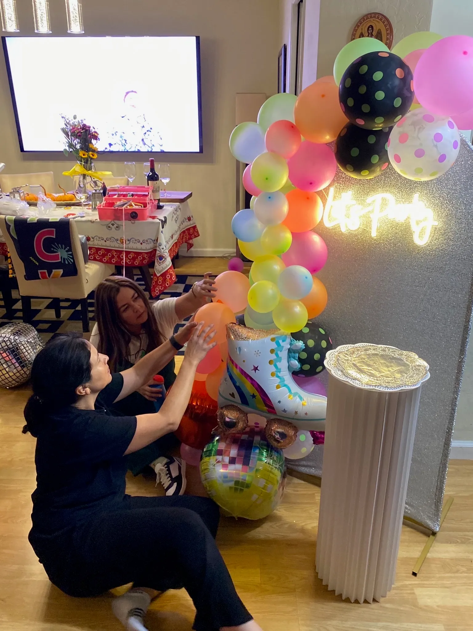 Behind the scenes — the Memories team preparing an event