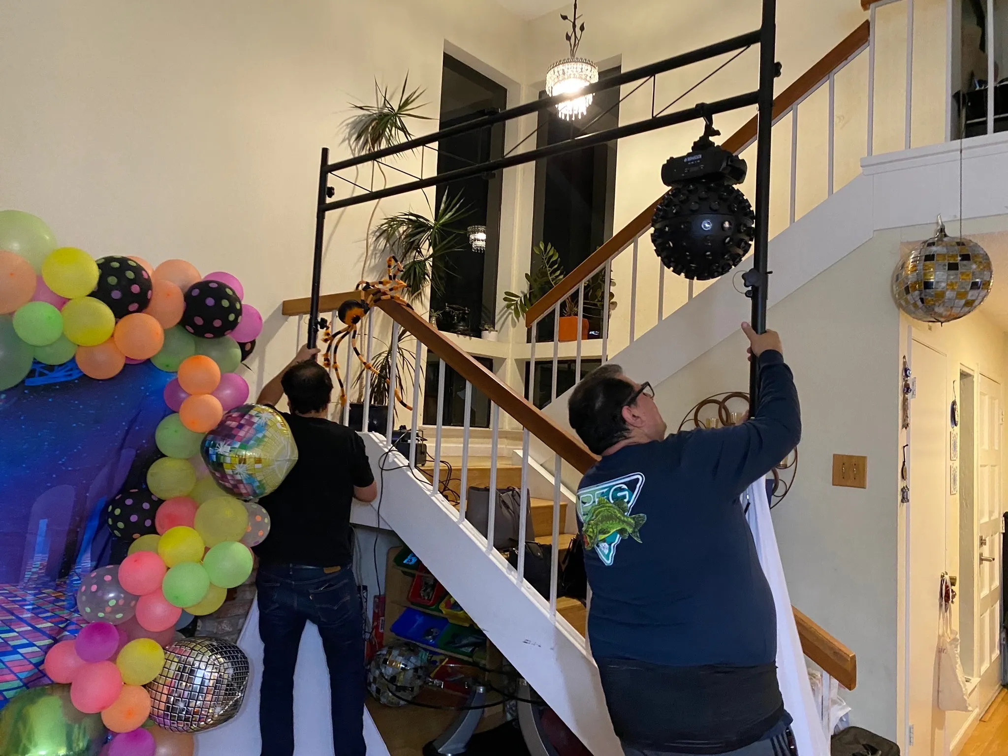 Behind the scenes — the Memories team preparing an event